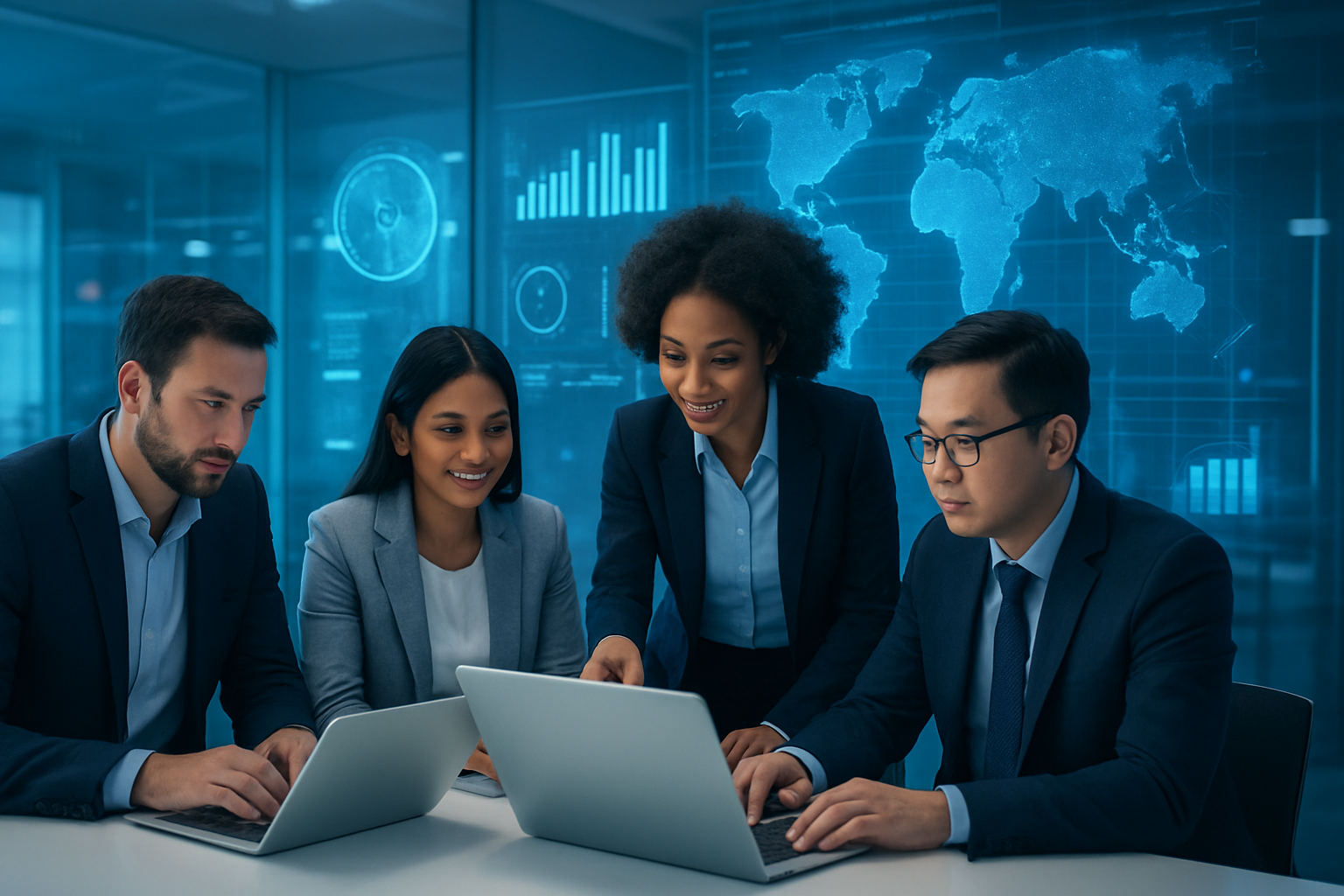 RITAVE professional team collaborating on technology solutions